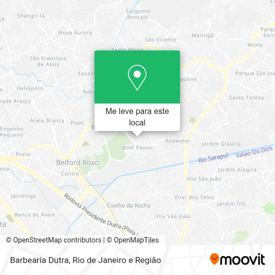 Barbearia Dutra mapa