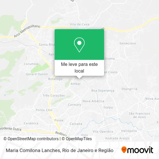 Maria Comilona Lanches mapa
