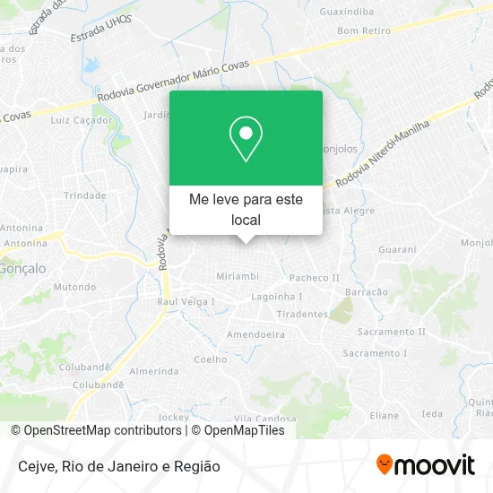 Cejve mapa