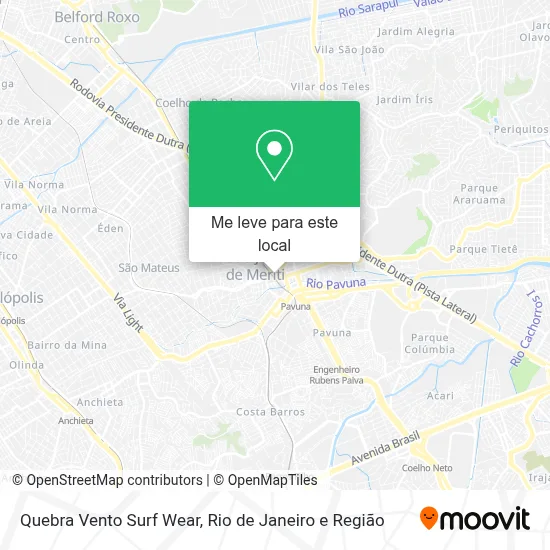 Quebra Vento Surf Wear mapa