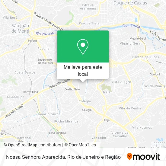 Nossa Senhora Aparecida mapa