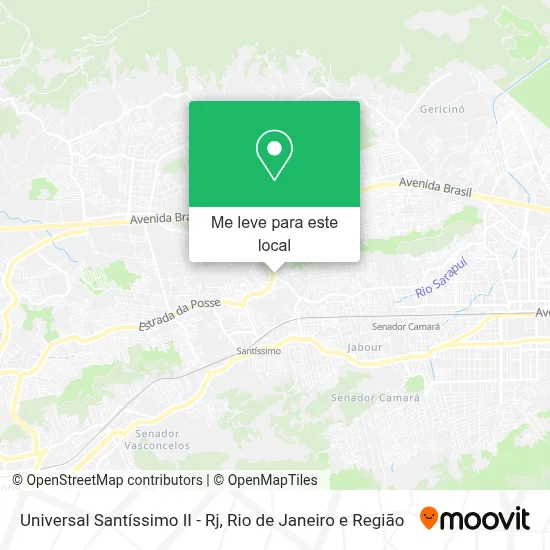 Universal Santíssimo II - Rj mapa