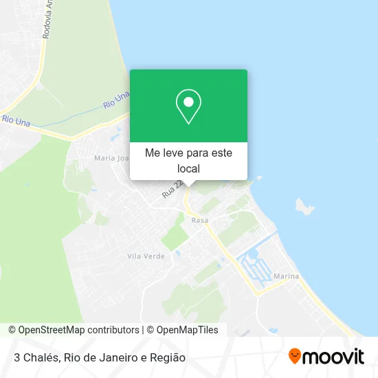 3 Chalés mapa