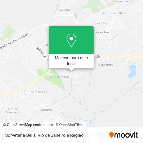 Sorveteria Beliz mapa