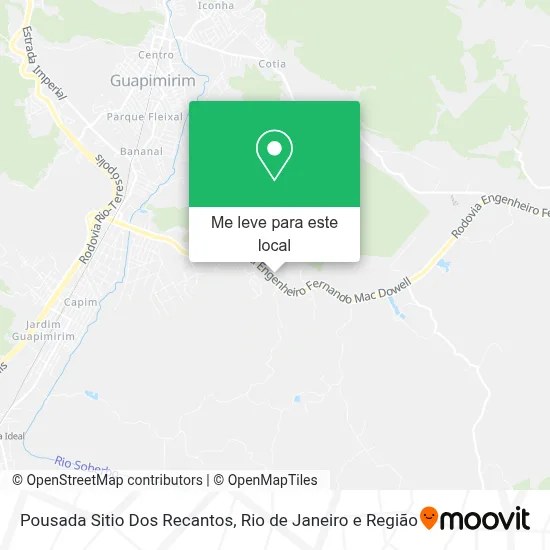 Pousada Sitio Dos Recantos mapa