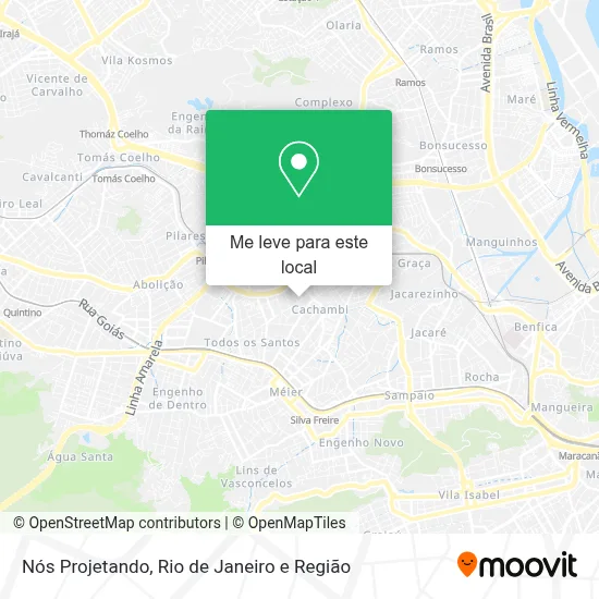 Nós Projetando mapa