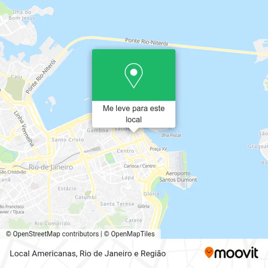 Local Americanas mapa