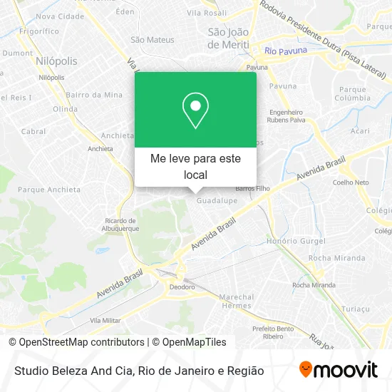 Studio Beleza And Cia mapa