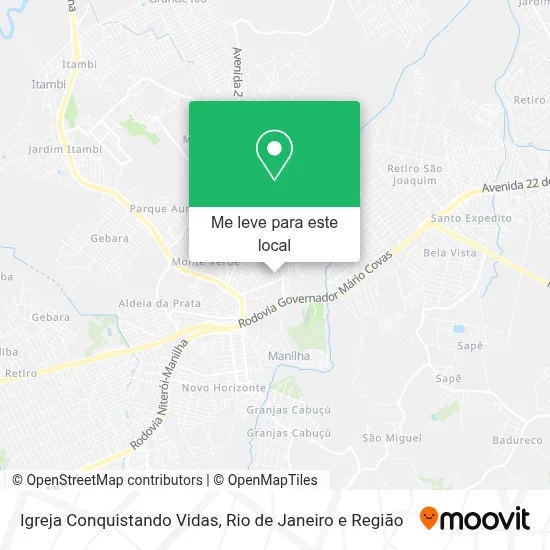 Igreja Conquistando Vidas mapa