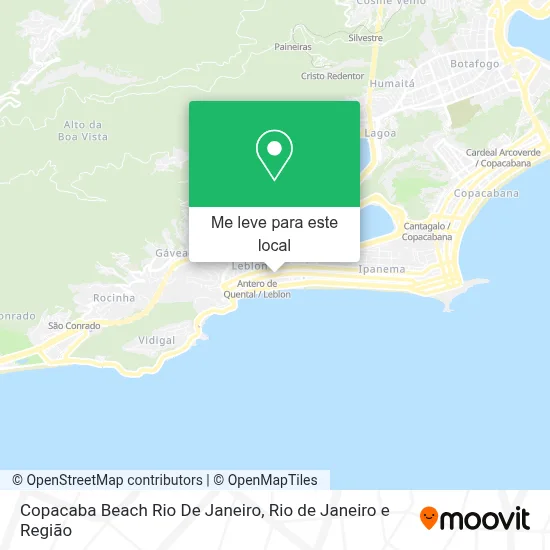 Copacaba Beach Rio De Janeiro mapa
