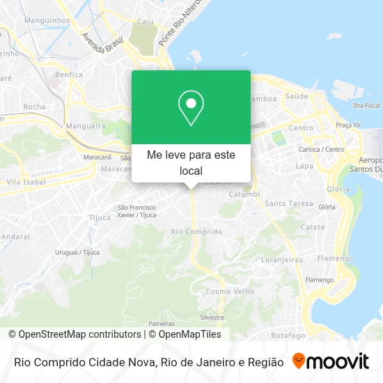 Rio Comprido Cidade Nova mapa