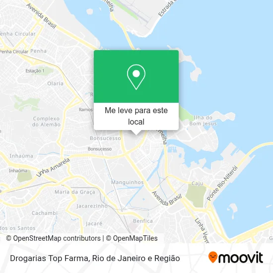 Drogarias Top Farma mapa