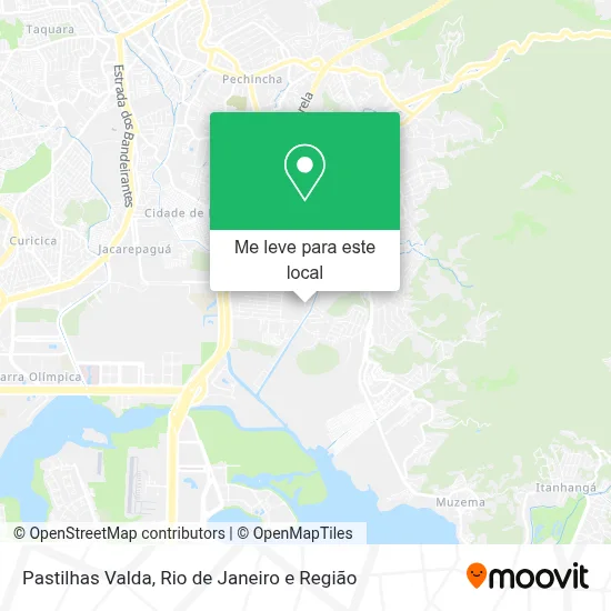 Pastilhas Valda mapa