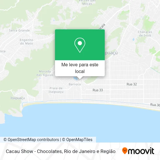 Cacau Show - Chocolates mapa