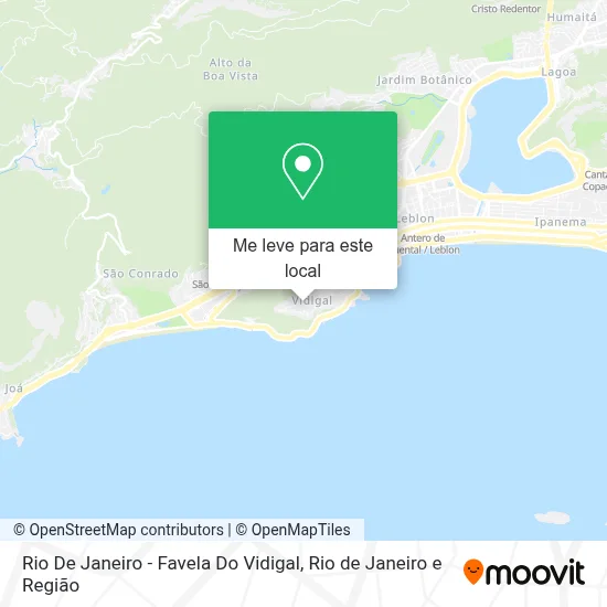 Rio De Janeiro - Favela Do Vidigal mapa