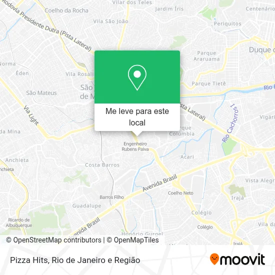 Pizza Hits mapa