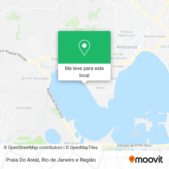 Praia Do Areal mapa