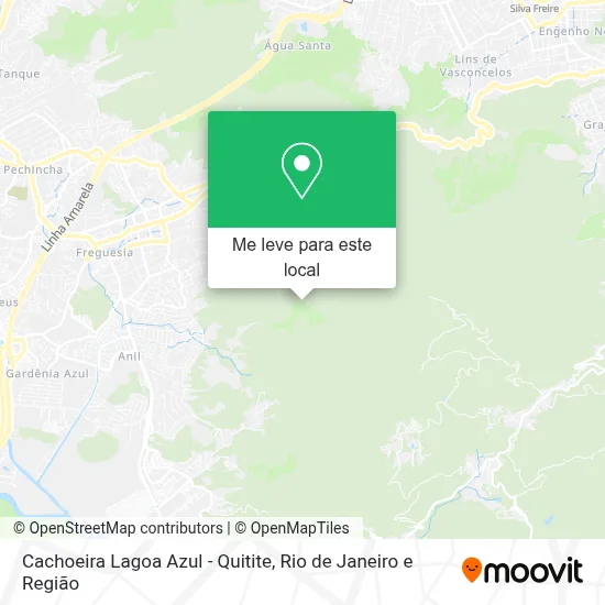 Cachoeira Lagoa Azul - Quitite mapa