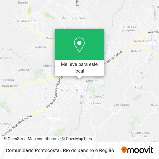 Comunidade Pentecostal mapa