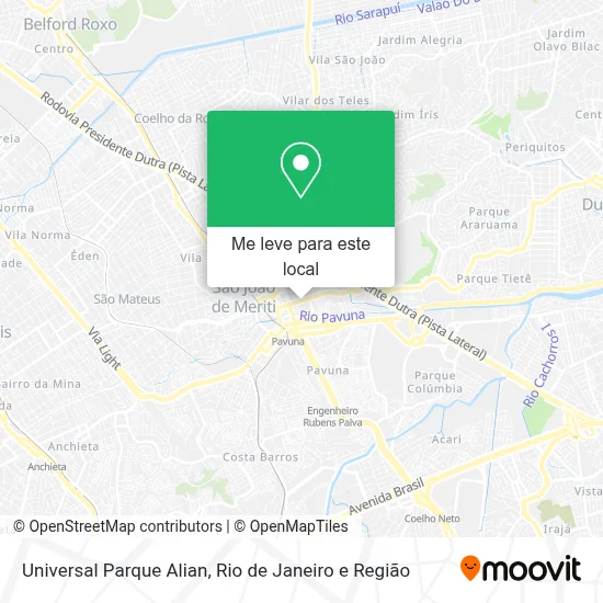 Universal Parque Alian mapa