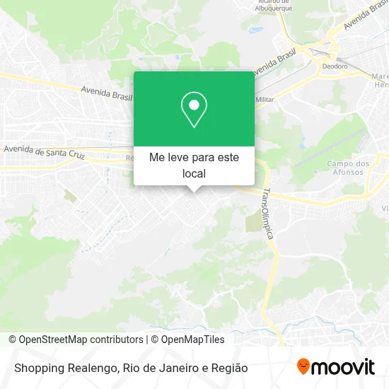Shopping Realengo mapa