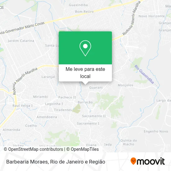 Barbearia Moraes mapa