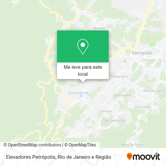 Elevadores Petrópolis mapa