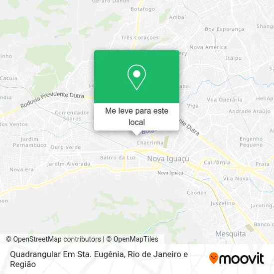 Quadrangular Em Sta. Eugênia mapa