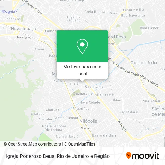 Igreja Poderoso Deus mapa