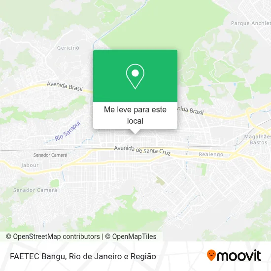 FAETEC Bangu mapa