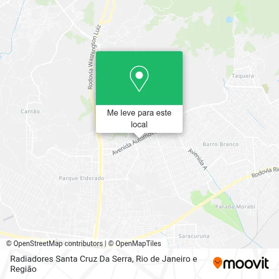 Radiadores Santa Cruz Da Serra mapa