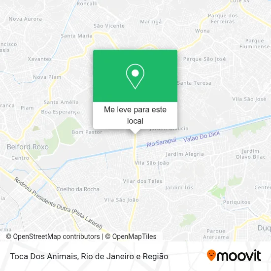Toca Dos Animais mapa
