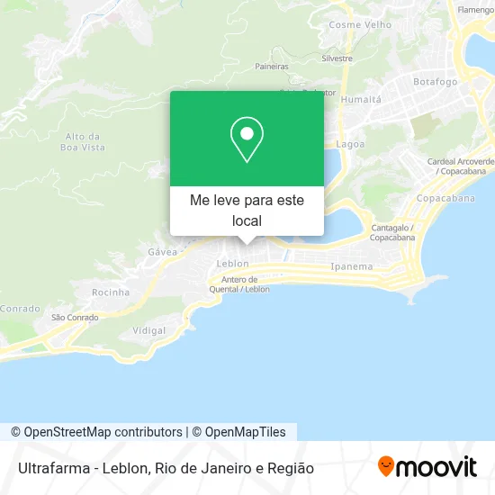 Ultrafarma - Leblon mapa