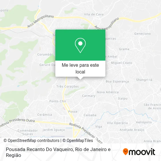 Pousada Recanto Do Vaqueiro mapa