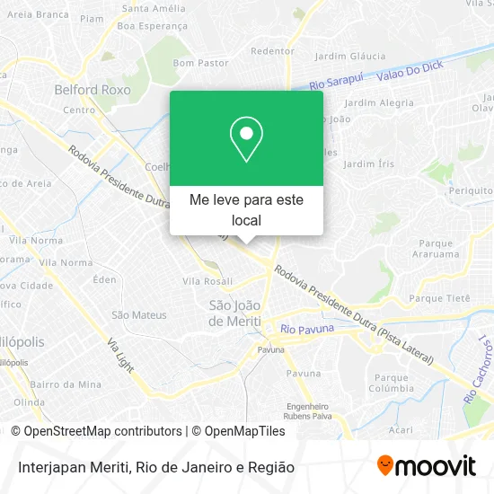 Interjapan Meriti mapa