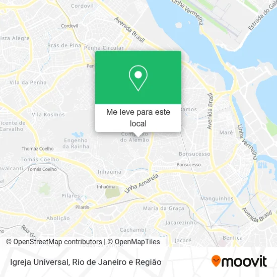 Igreja Universal mapa