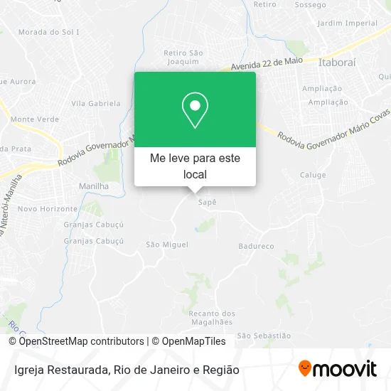Igreja Restaurada mapa