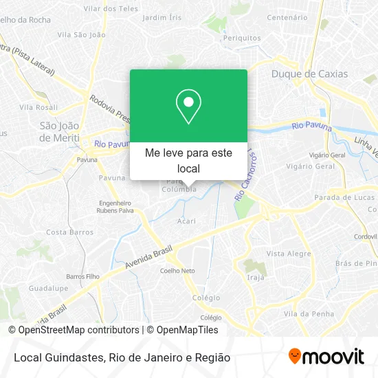 Local Guindastes mapa