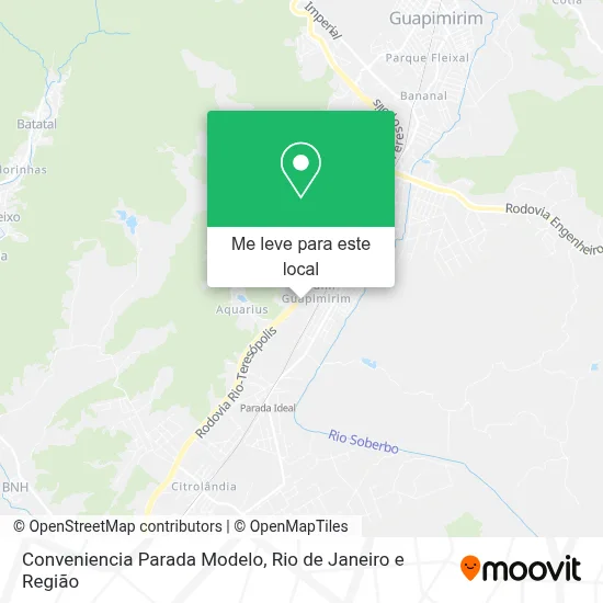 Conveniencia Parada Modelo mapa