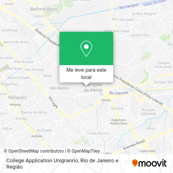 College Application Unigranrio mapa