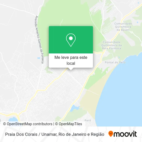 Praia Dos Corais / Unamar mapa