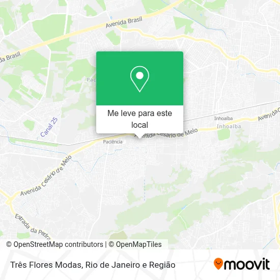 Três Flores Modas mapa