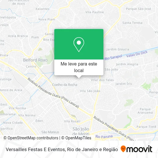 Versailles Festas E Eventos mapa