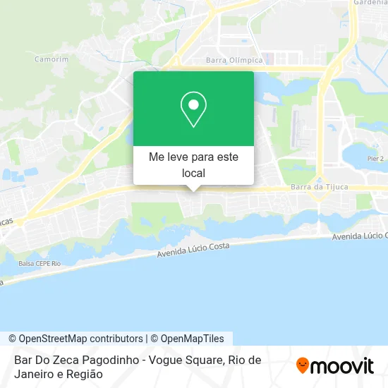 Bar Do Zeca Pagodinho - Vogue Square mapa