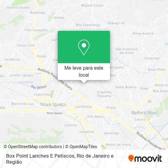 Box Point Lanches E Petiscos mapa