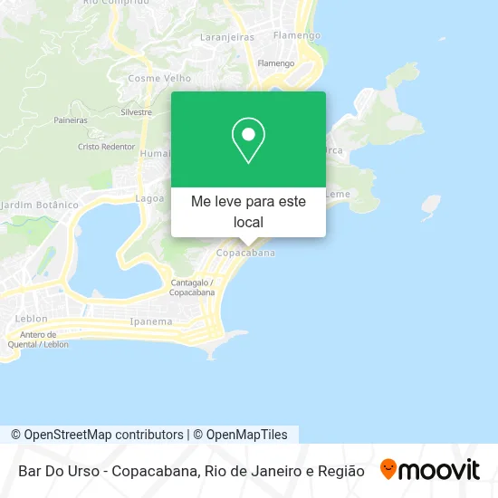Bar Do Urso - Copacabana mapa