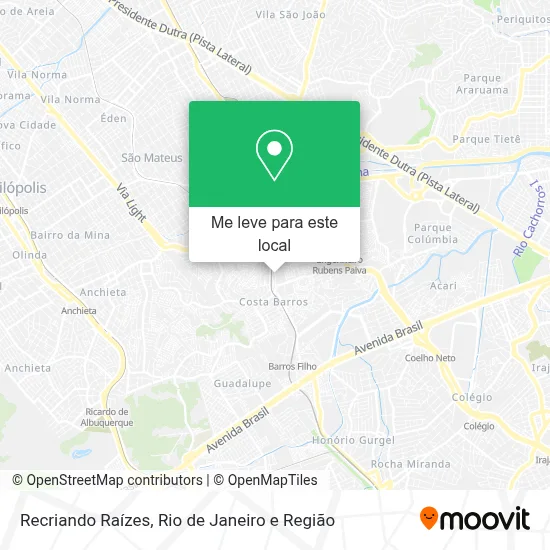 Recriando Raízes mapa