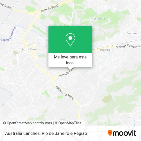 Australia Lanches mapa