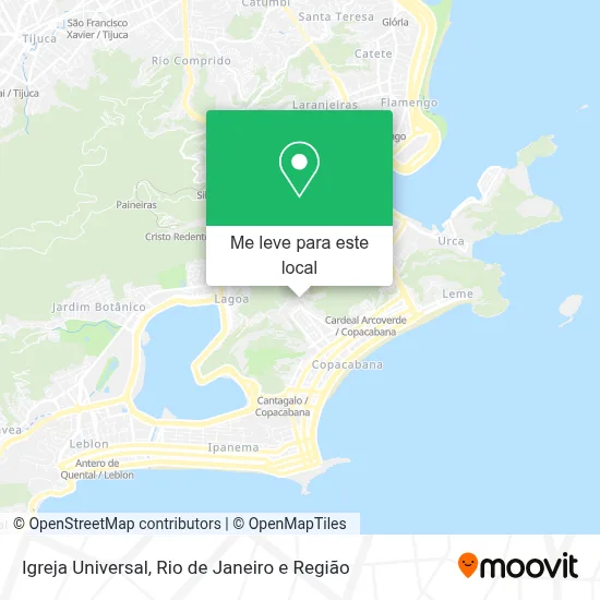 Igreja Universal mapa