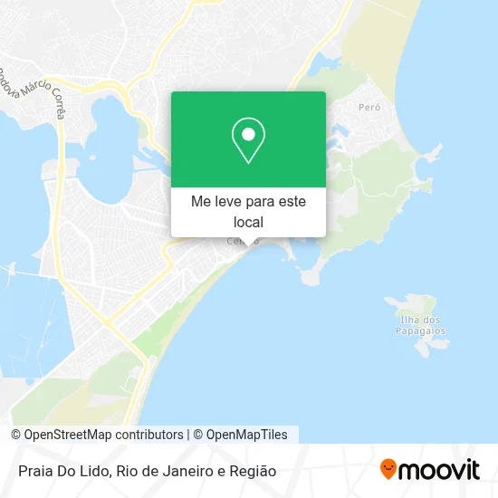 Praia Do Lido mapa